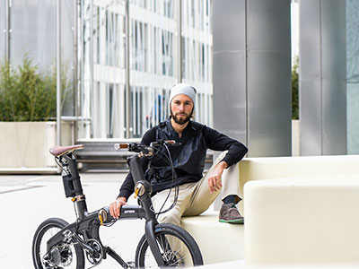 Grigio Carbonio bici pieghevole